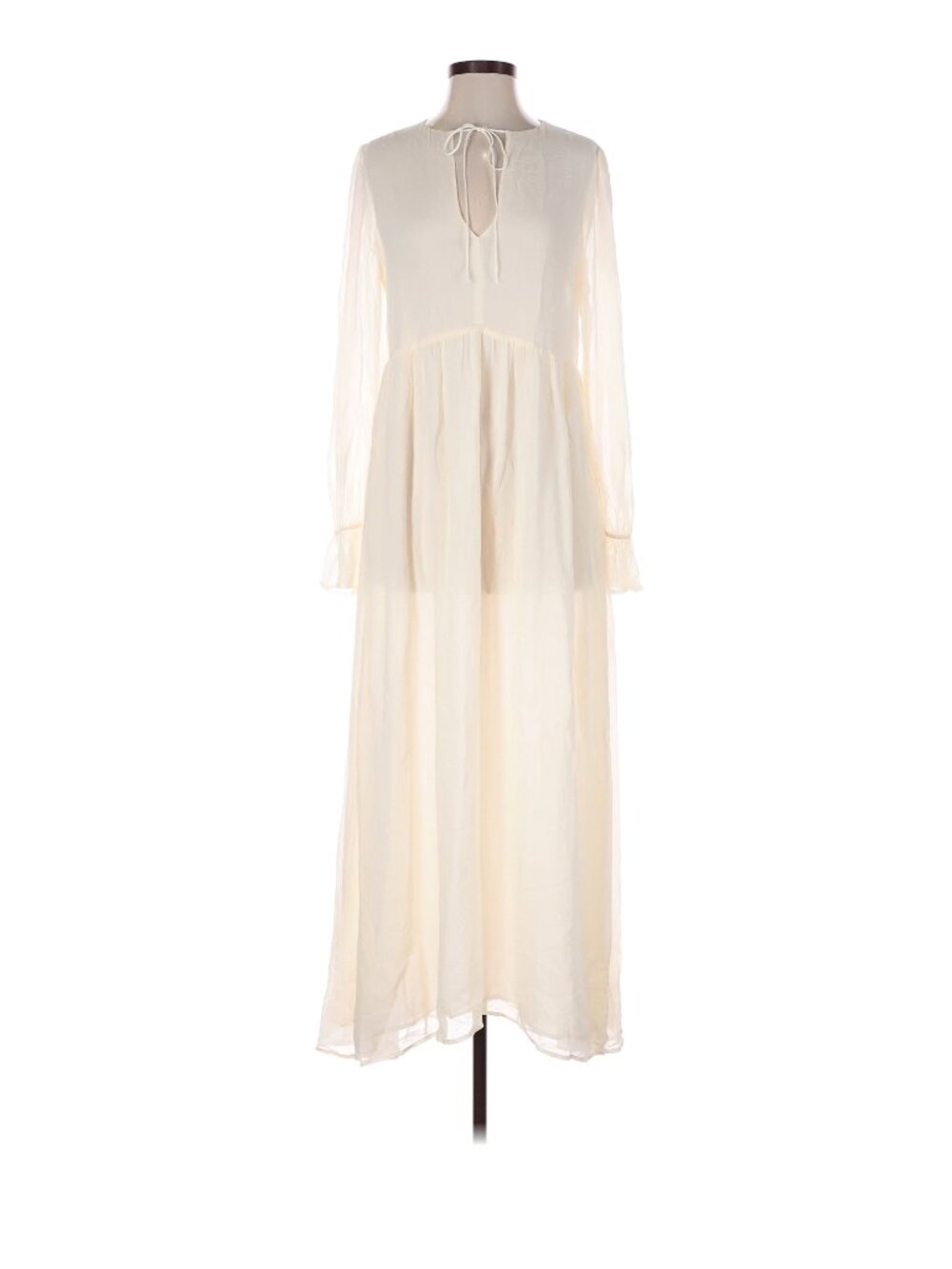 Reformation Chive Maxi Dress Sheer Ivory Small